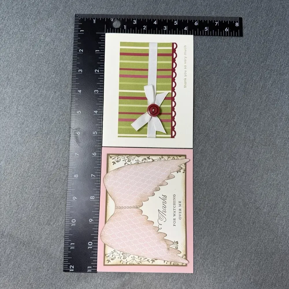 15pc Mixed Thank You Card Lot Handmade Designs READ